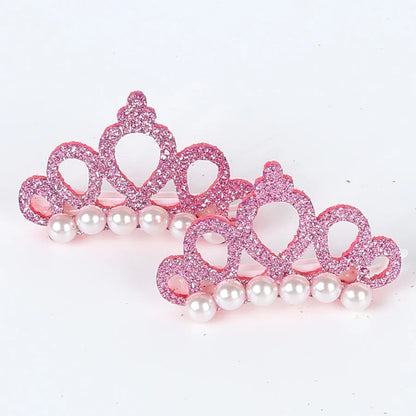 Luxury Pearl Crown Hair Clip - Designer Bow Accessory for Dogs & Cats