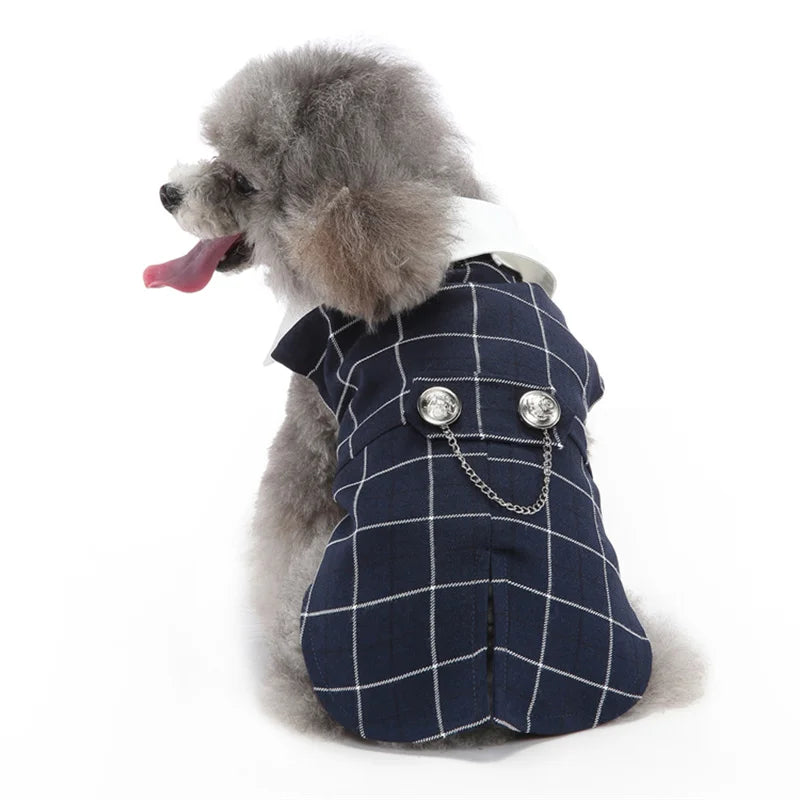 Luxurious Male Pet Costume for Small Dogs High Quality Puppy Dog Tailcoat Suit Dress Chihuahua Maltese mascotas Wedding Clothing