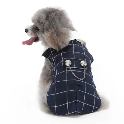 Luxurious Male Pet Costume for Small Dogs High Quality Puppy Dog Tailcoat Suit Dress Chihuahua Maltese mascotas Wedding Clothing