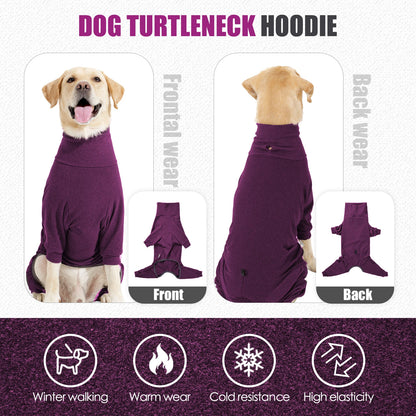 Cozy Fleece Dog Jumpsuit - Warm Winter Overalls for Large Dogs