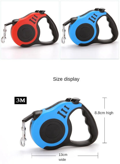 Luxury Retractable Dog Leash - Automatic 3M/5M Traction Rope for Small & Medium Dogs