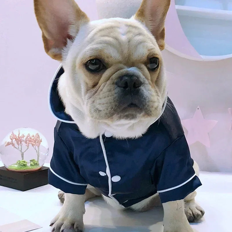 Luxury Silk-Touch Pajama Shirt - Premium Sleepwear for Small Dogs & Cats
