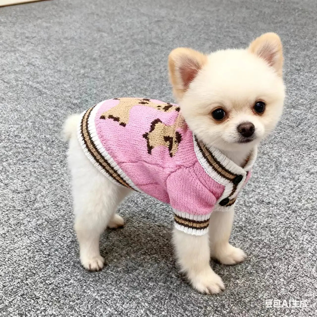 Luxury Knitted Cardigan Sweater - Winter Warm Outfit for Small Dogs
