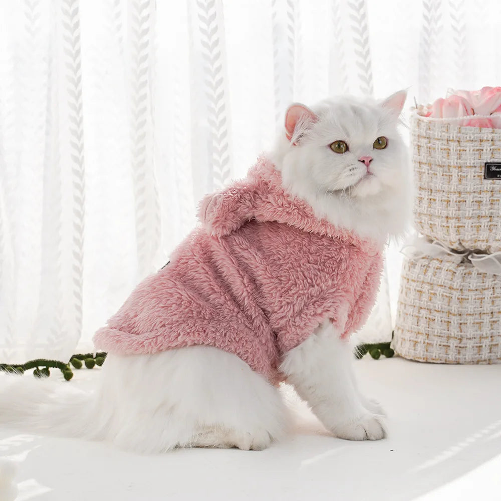 Luxury Pet Hoodie - Premium Winter Jacket for Cats & Small Dogs