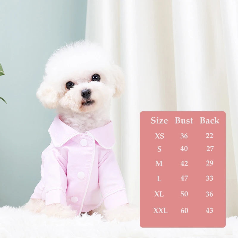 Elegant Floral Pet Pajamas - Luxury Sleepwear Jumpsuit for Small Dogs & Cats