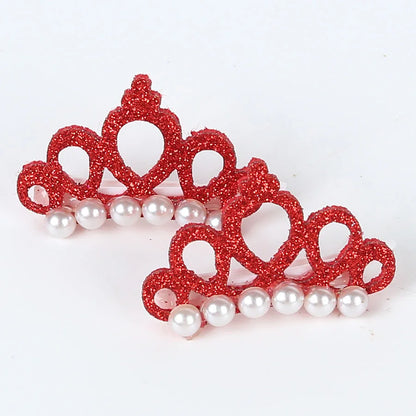 Luxury Pearl Crown Hair Clip - Designer Bow Accessory for Dogs & Cats