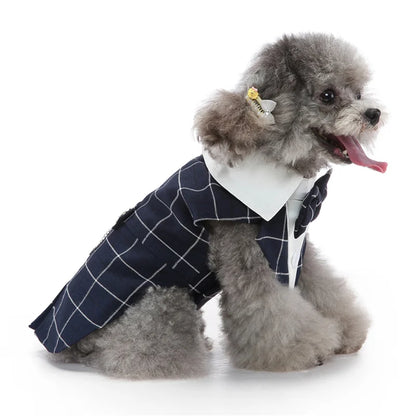 Luxurious Male Pet Costume for Small Dogs High Quality Puppy Dog Tailcoat Suit Dress Chihuahua Maltese mascotas Wedding Clothing