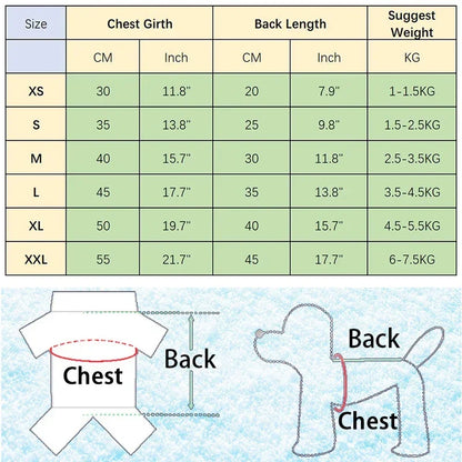 Sport Overalls Coat - 100% Cotton Warm Jumpsuit for Small Dogs