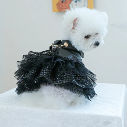 Luxury Leather-Look Waterproof Coat - Designer Princess Jacket for Small to Medium Dogs