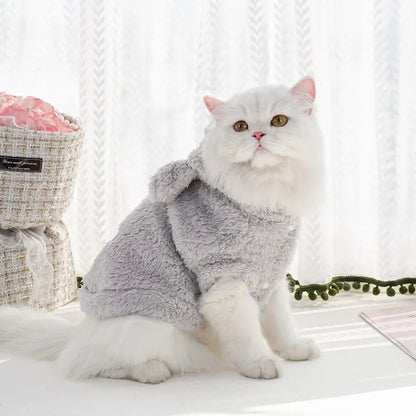 Luxury Pet Hoodie - Premium Winter Jacket for Cats & Small Dogs