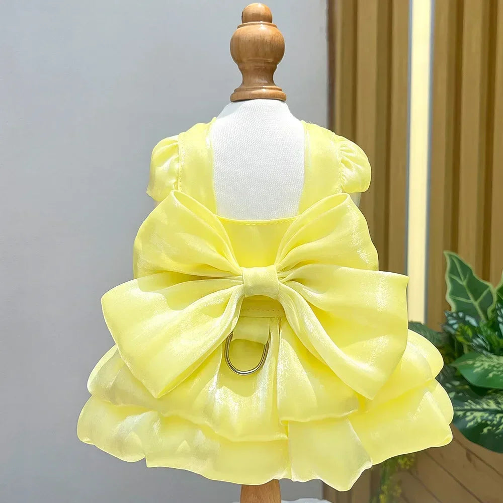 Luxury Bow Wedding Dress - Formal Gown for Sphynx Cats & Small Dogs
