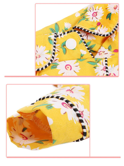Elegant Floral Pet Pajamas - Luxury Sleepwear Jumpsuit for Small Dogs & Cats