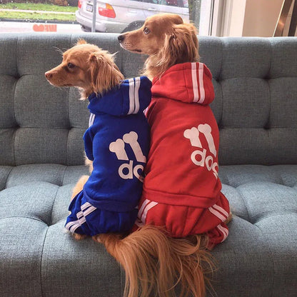 Sport Overalls Coat - 100% Cotton Warm Jumpsuit for Small Dogs