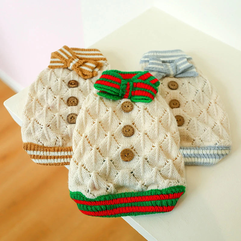 Floral Knit Sweater for Dogs & Cats