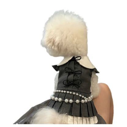 Cute Pleated Skirt Dress - Korean Style Pet Fashion for Small to Medium Dogs & Cats