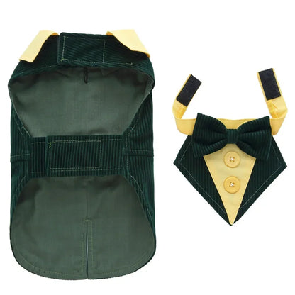 Luxurious Male Pet Costume for Small Dogs High Quality Puppy Dog Tailcoat Suit Dress Chihuahua Maltese mascotas Wedding Clothing