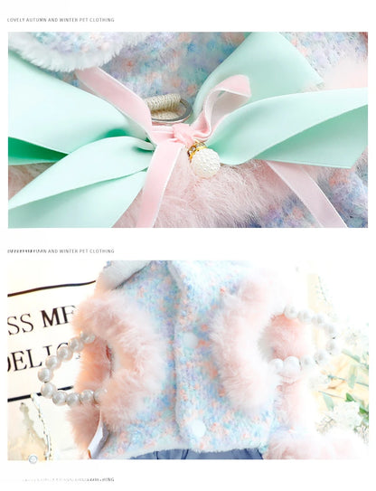 Luxury Princess Dress Coat - Warm Elegant Outfit for Small Dogs
