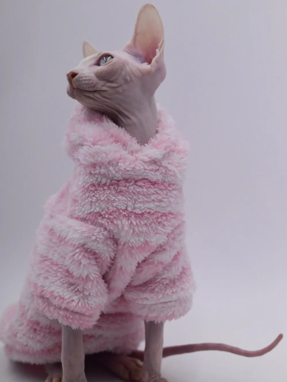 Luxury MinkFleece Cat Cardigan - Winter Jacket for Sphinx & Hairless Cats