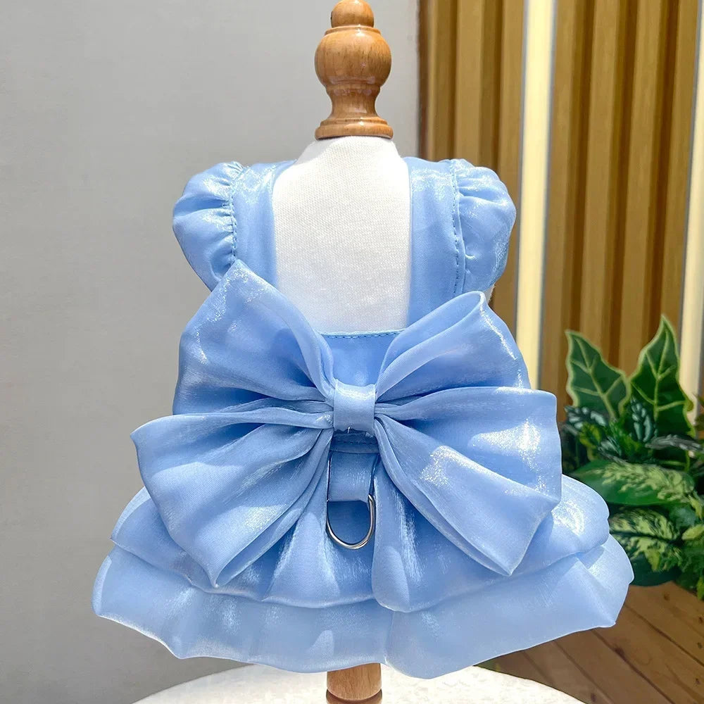 Luxury Bow Wedding Dress - Formal Gown for Sphynx Cats & Small Dogs