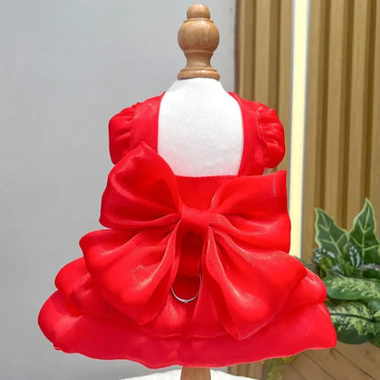 Luxury Bow Wedding Dress - Formal Gown for Sphynx Cats & Small Dogs