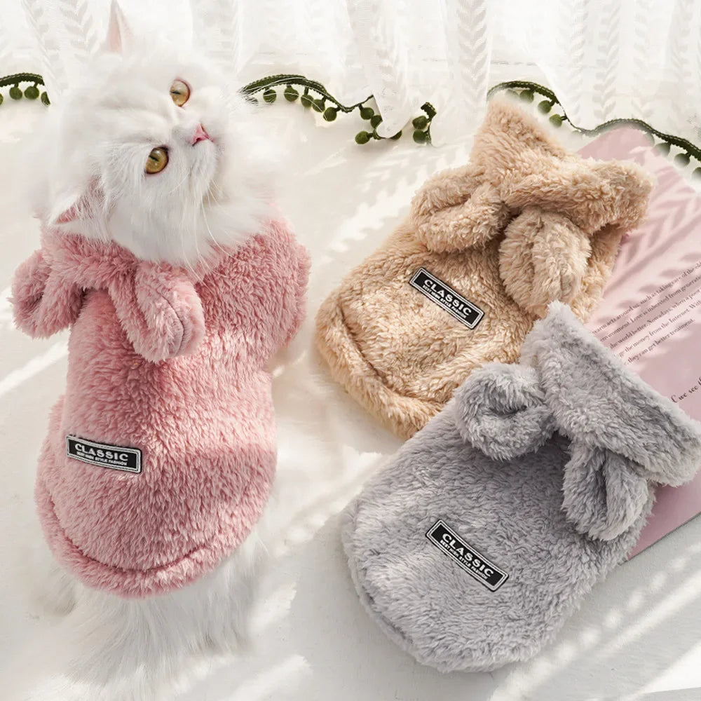 Luxury Pet Hoodie - Premium Winter Jacket for Cats & Small Dogs