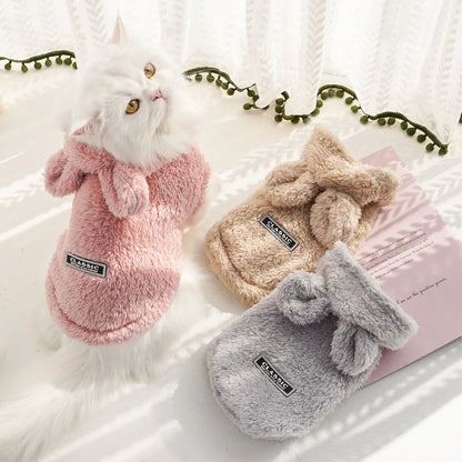 Luxury Pet Hoodie - Premium Winter Jacket for Cats & Small Dogs