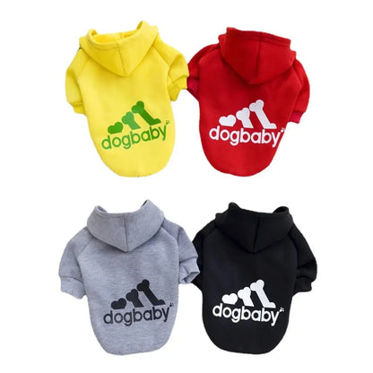 Luxury Fleece Sports Hoodie - Two-Legged Athletic Jacket for Small Dogs & Cats