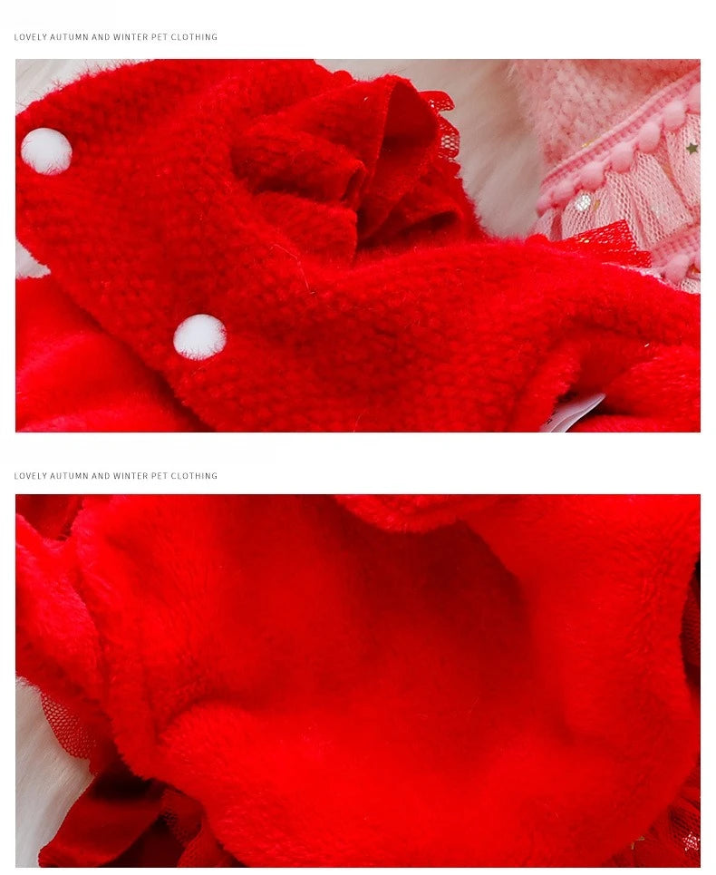 Luxury Multi-Layer Pleated Princess Coat - Designer Winter Jacket for Small Dogs & Cats