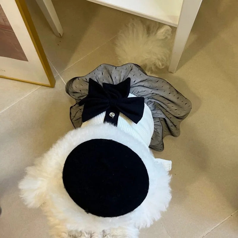 Luxury Bow & Lace Dog Dress - Summer Outfit for Small Dogs & Chihuahuas