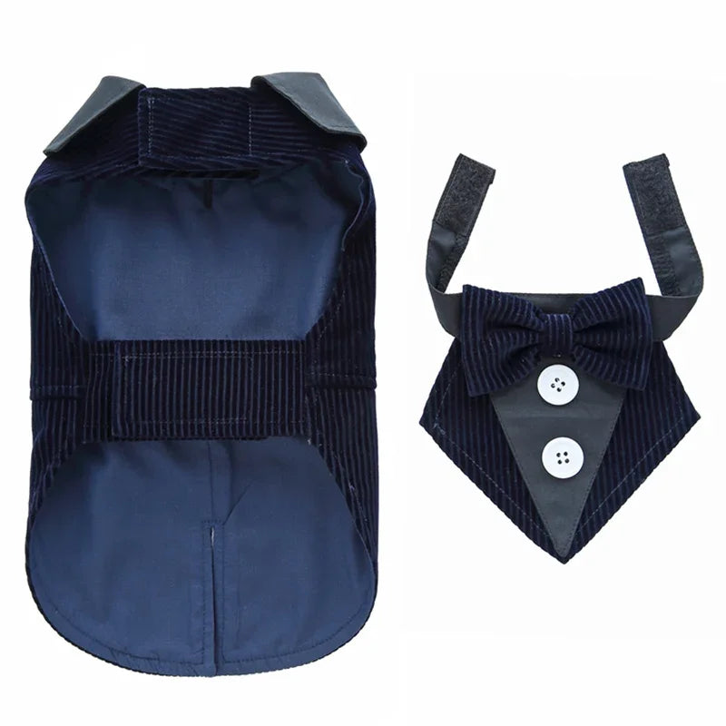 Luxurious Male Pet Costume for Small Dogs High Quality Puppy Dog Tailcoat Suit Dress Chihuahua Maltese mascotas Wedding Clothing