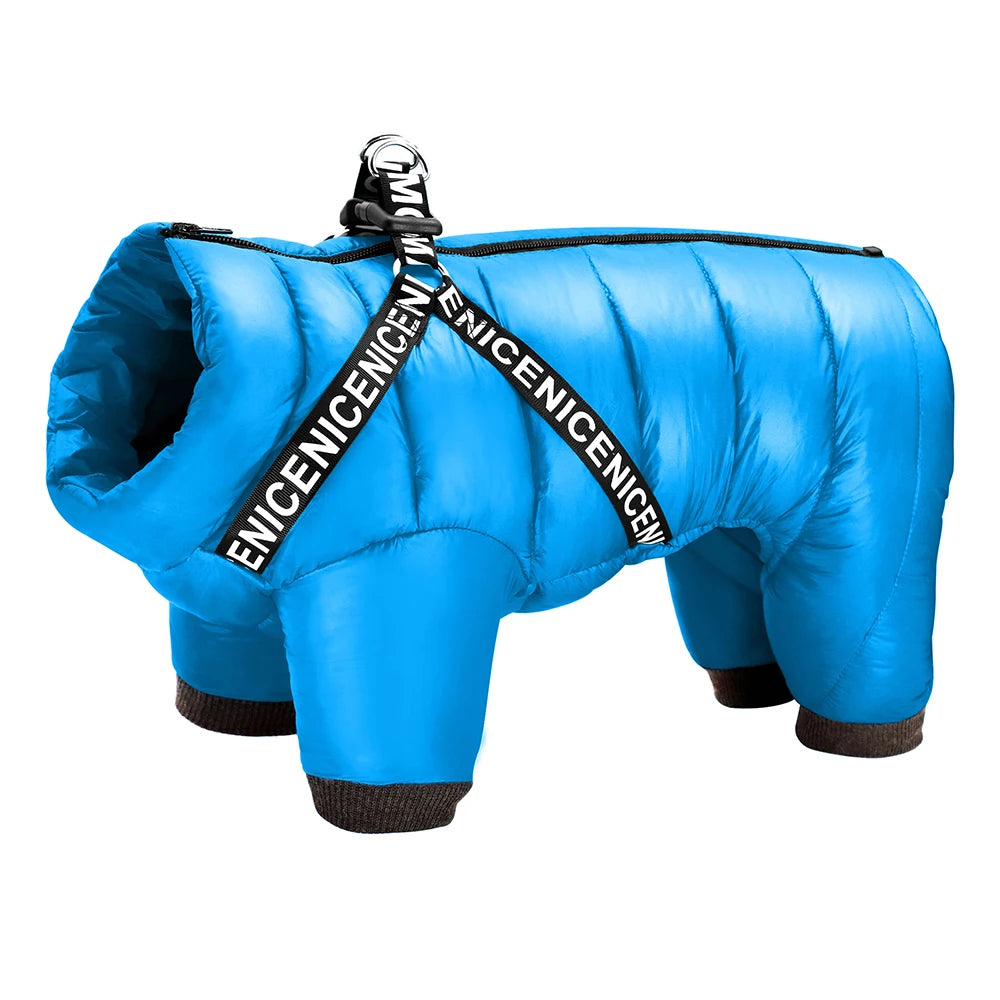 Waterproof Dog Jacket with Built-In Harness - Winter Coat for Small to Medium Dogs
