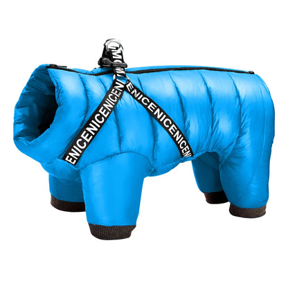 Waterproof Dog Jacket with Built-In Harness - Winter Coat for Small to Medium Dogs