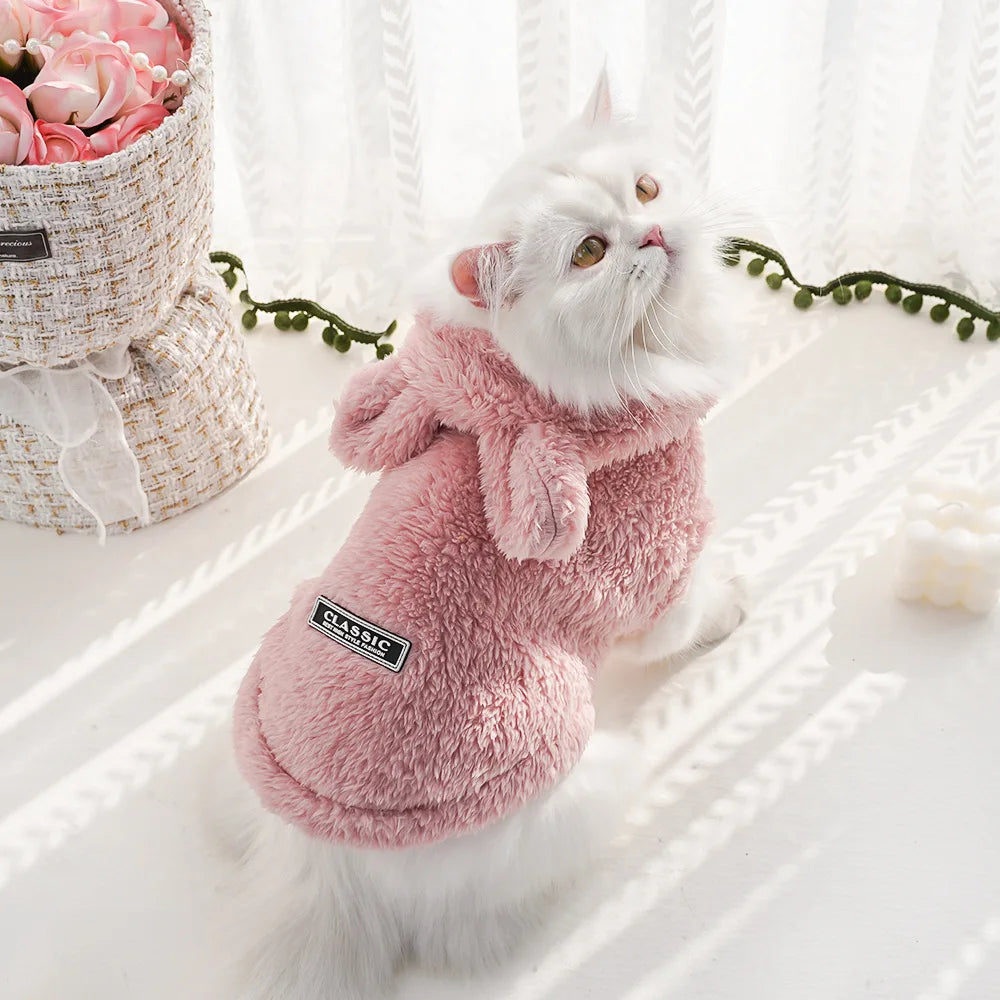 Luxury Pet Hoodie - Premium Winter Jacket for Cats & Small Dogs
