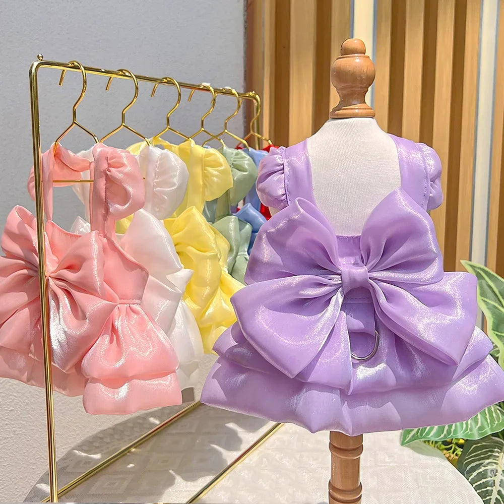 Luxury Bow Wedding Dress - Formal Gown for Sphynx Cats & Small Dogs