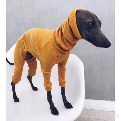Luxury Turtleneck Pajama Onesie - Winter Overalls for Medium to Large Dogs