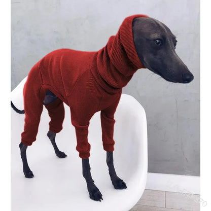 Luxury Turtleneck Pajama Onesie - Winter Overalls for Medium to Large Dogs