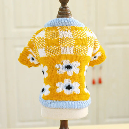 Floral Knit Sweater for Dogs & Cats
