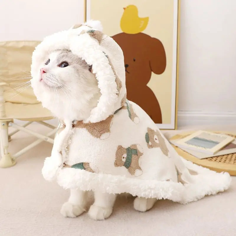 Luxury Cat Cape Blanket - Premium Winter Shrug for Cats & Small Dogs
